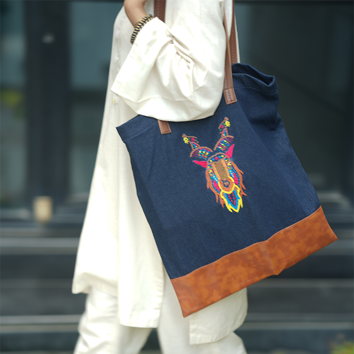 Markhor Legacy - Denim Blue Tote Bag