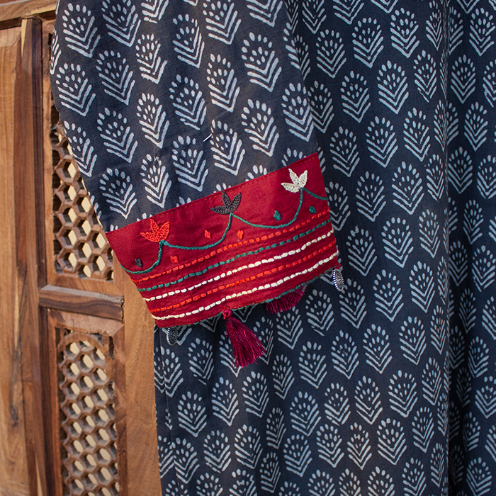 Maroon Touch Ajrak Shirt