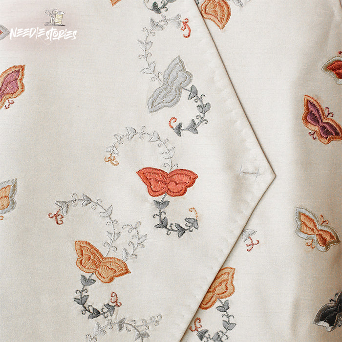 Whispers of Heritage - Off-White on Colour Hand-Embroidered Waistcoat