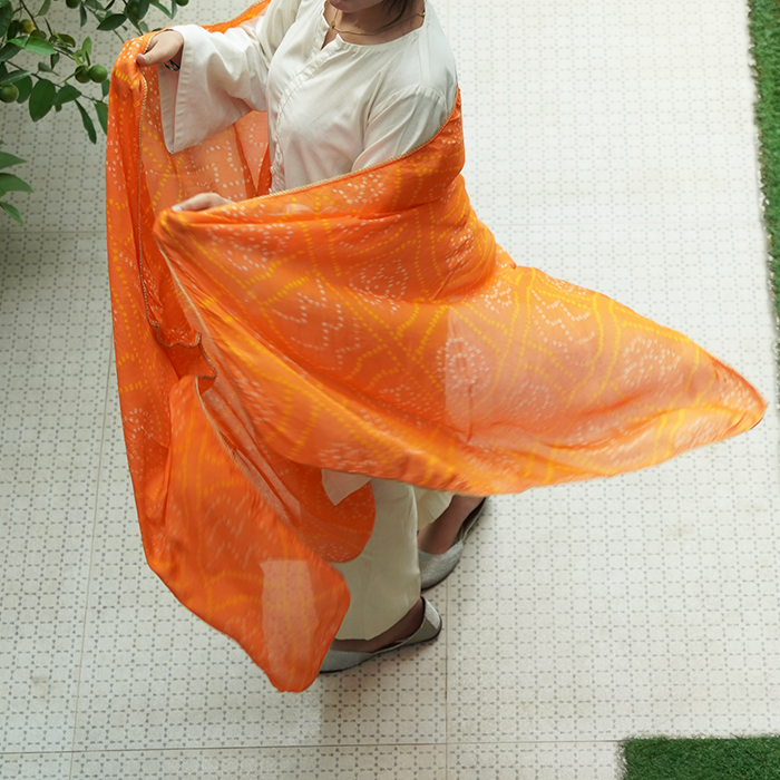 Sunset Silk Dupatta