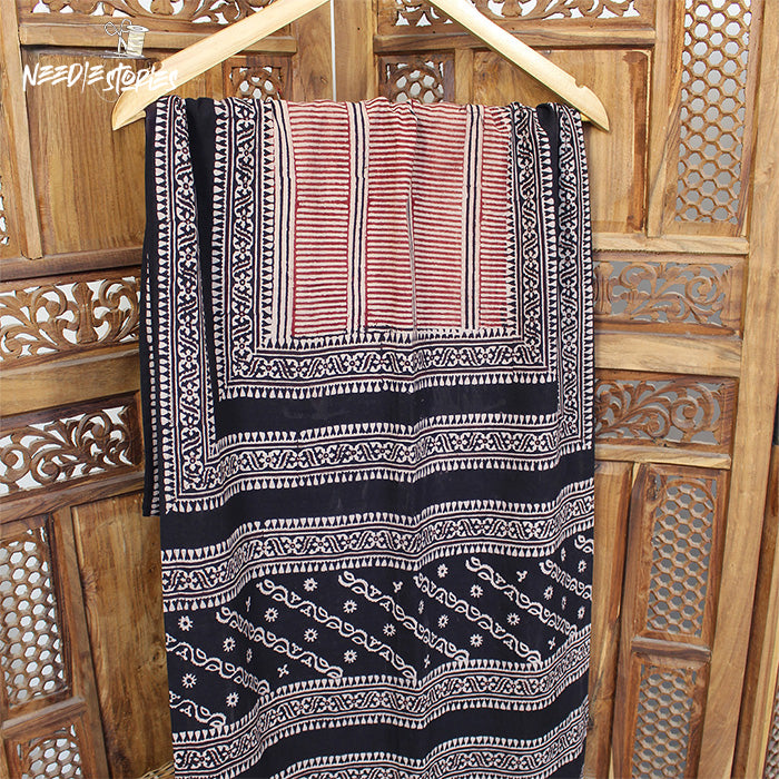 Midnight Charms - Black Ajrak Scarf
