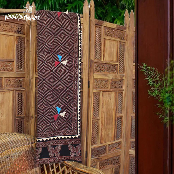 Rustic Elegance - Brown Ajrak Dupatta