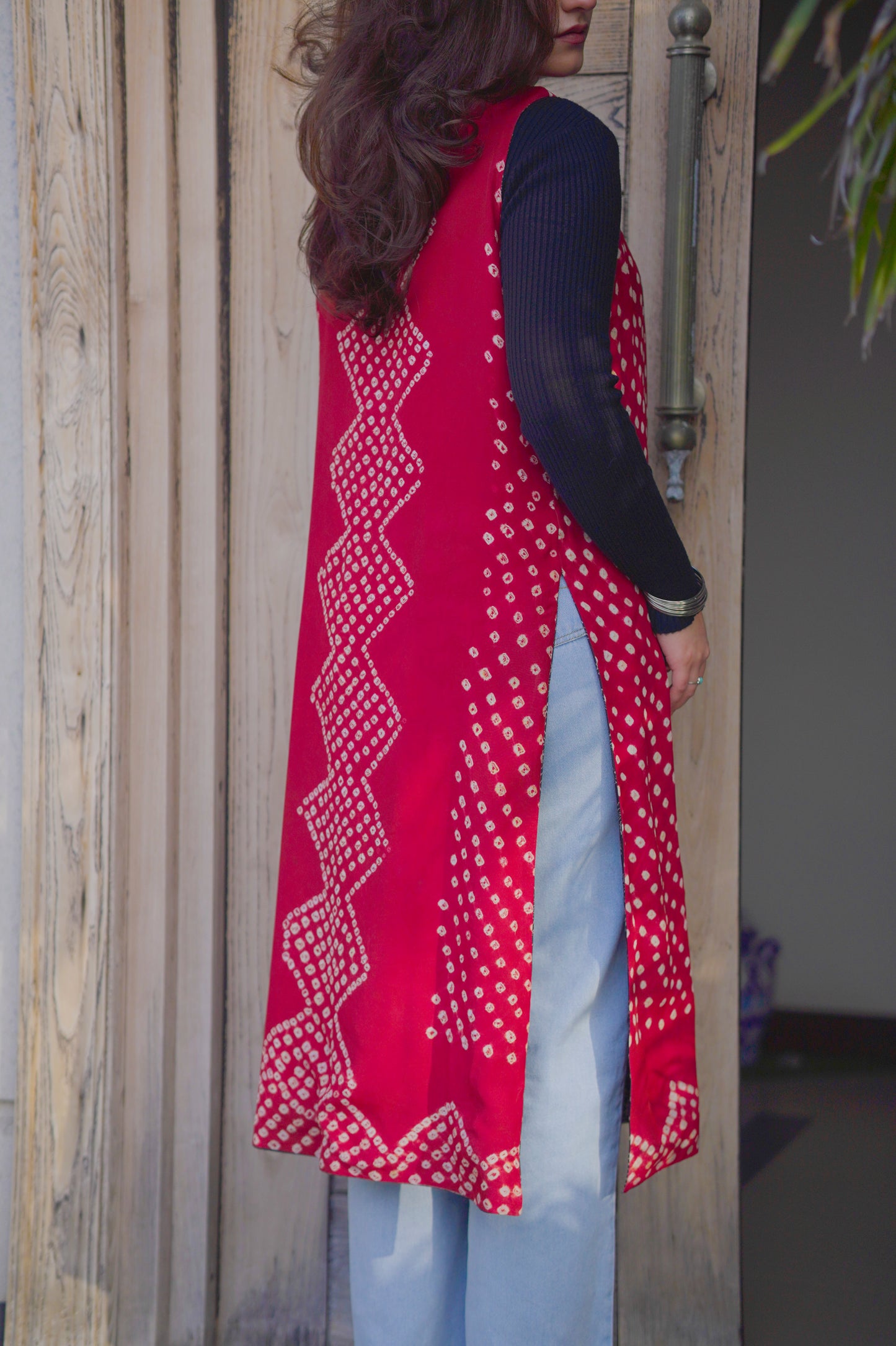 Double Sided Ajrak and Chunri Jacket