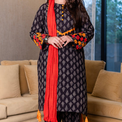 Black Ajrak Statement Set