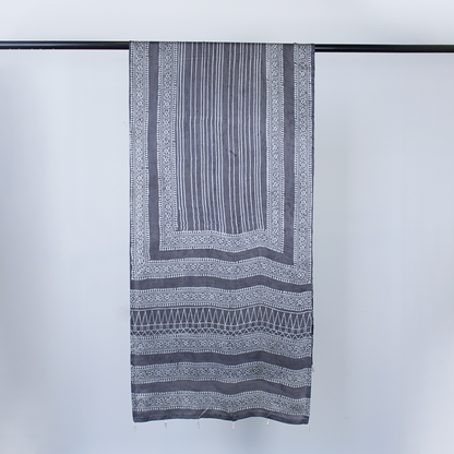 Silver Dusk - Grey Silk Scarf