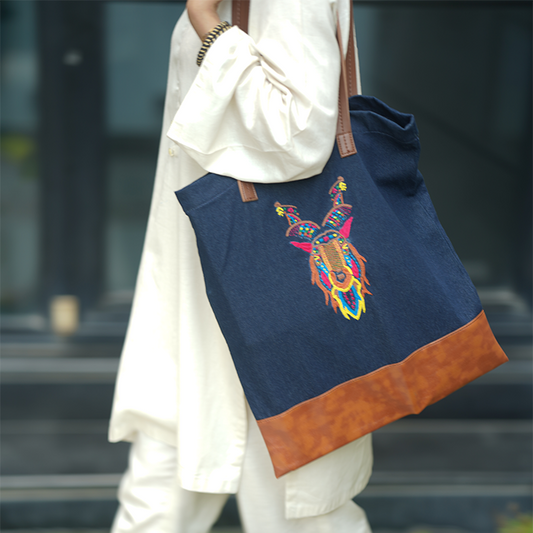 Markhor Legacy - Denim Blue Tote Bag