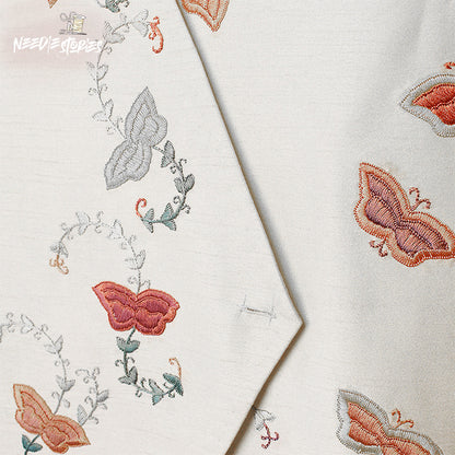 Whispers of Heritage - Off-White on Colour Hand-Embroidered Waistcoat