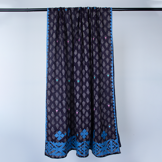 Moonlit Blue Ajrak Duppatta