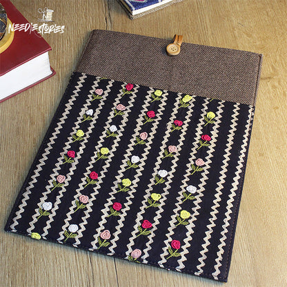 Blooming Heritage - Brown Roses Laptop Sleeve