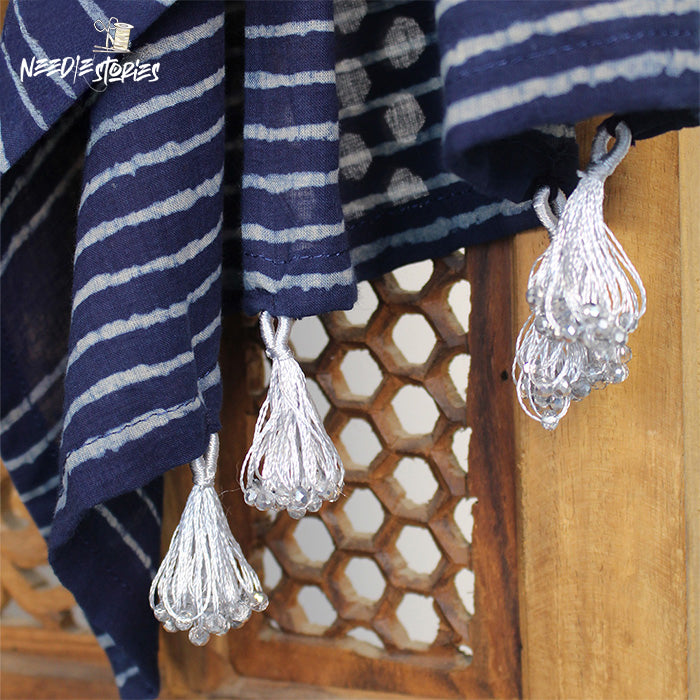 Royal Tradition - Blue Ajrak Scarf