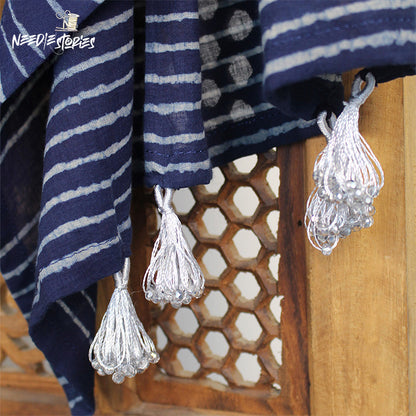 Royal Tradition - Blue Ajrak Scarf
