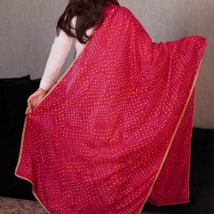 Pink Glow Chunri