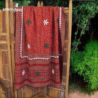 Desert Rose - Maroon Ajrak Duppatta