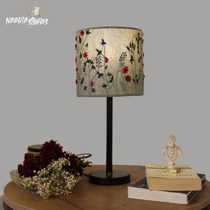 Blooming Meadow Hand-Embroidered Lampshade