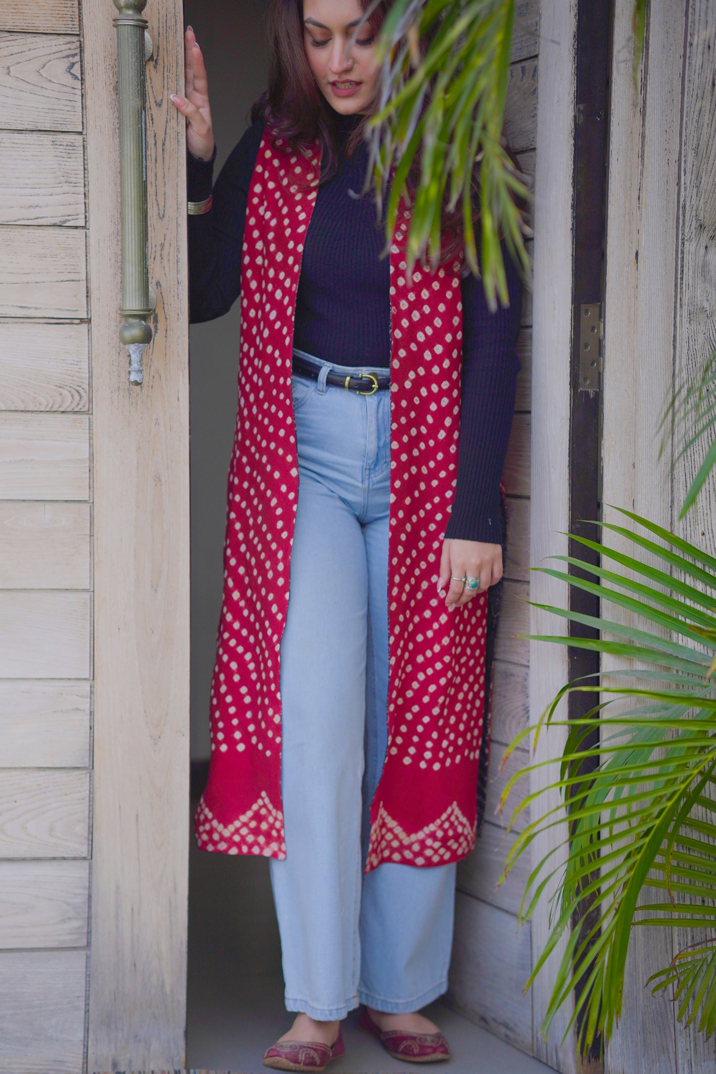 Double Sided Ajrak and Chunri Jacket