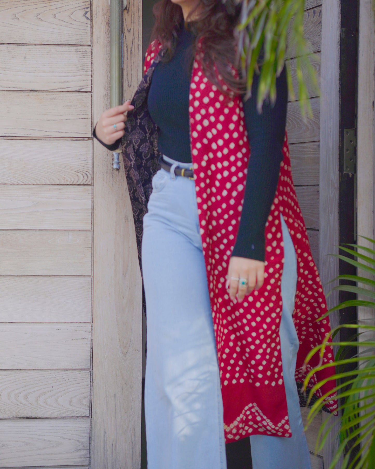 Double Sided Ajrak and Chunri Jacket