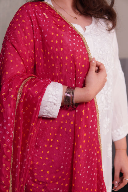 Pink Glow Chunri