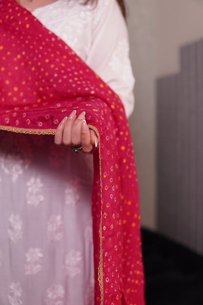 Pink Glow Chunri