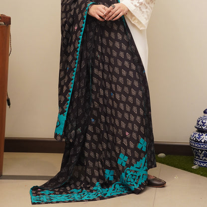 Moonlit Blue Ajrak Duppatta