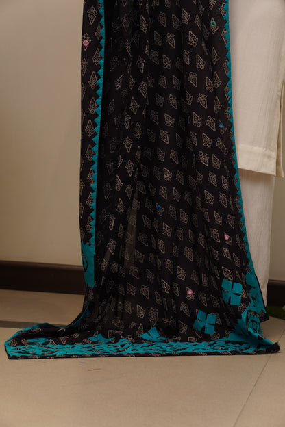 Moonlit Blue Ajrak Duppatta