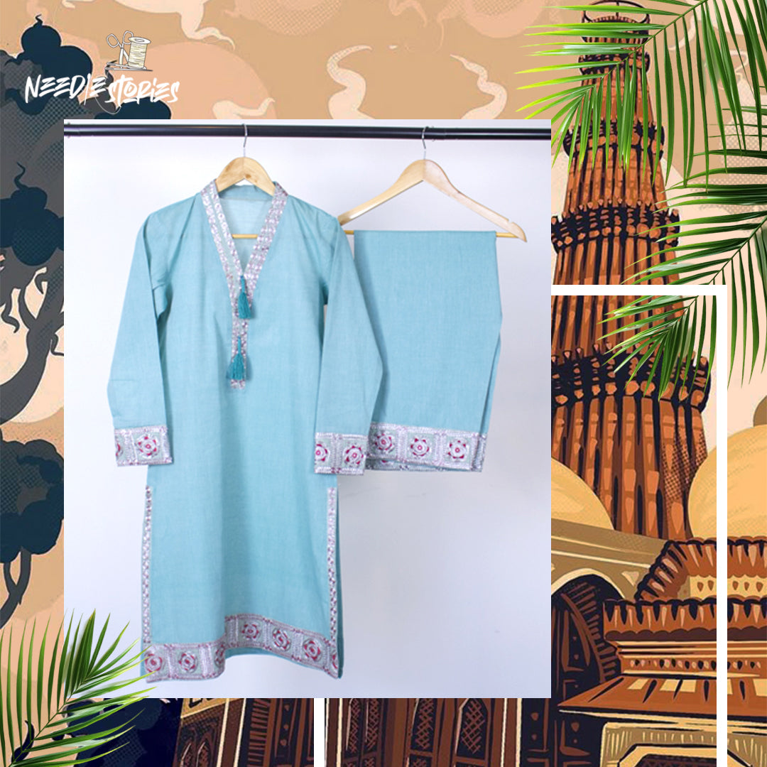 Sea Breeze Embellished Suit