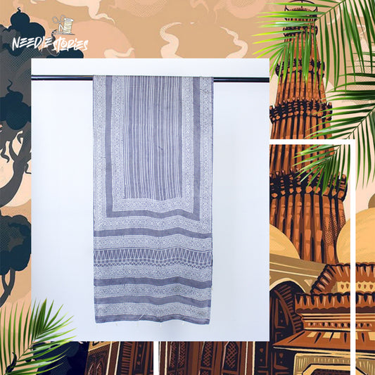 Silver Dusk - Grey Silk Scarf